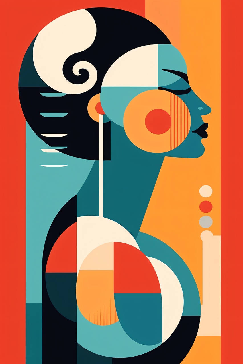 Tablou Canvas: Muza Mozaic Modernă - Thumbnail 2