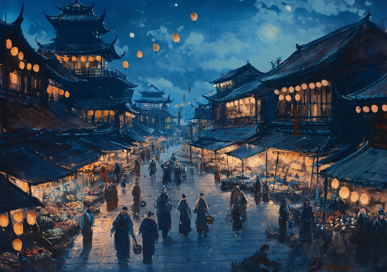 Tablou Canvas: Călătorie pe piața luminoasă a lunii - Thumbnail 2