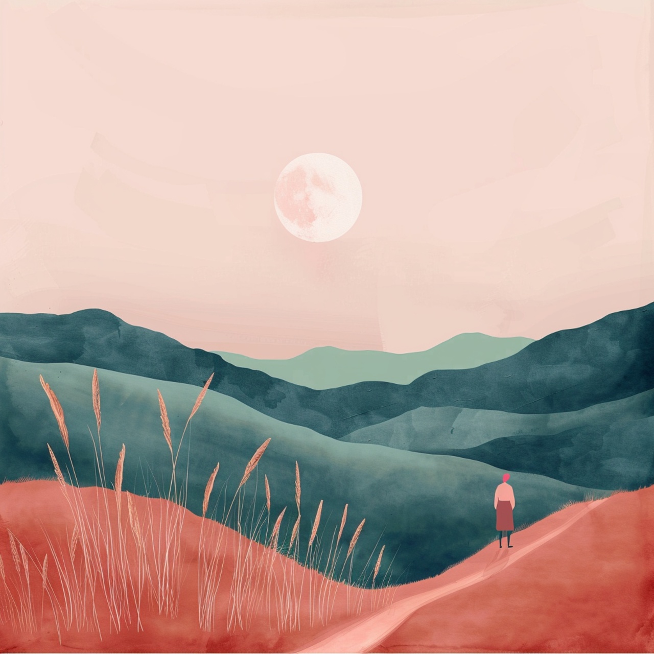 Tablou Canvas: Plimbătorul în lumina lunii - Thumbnail 2