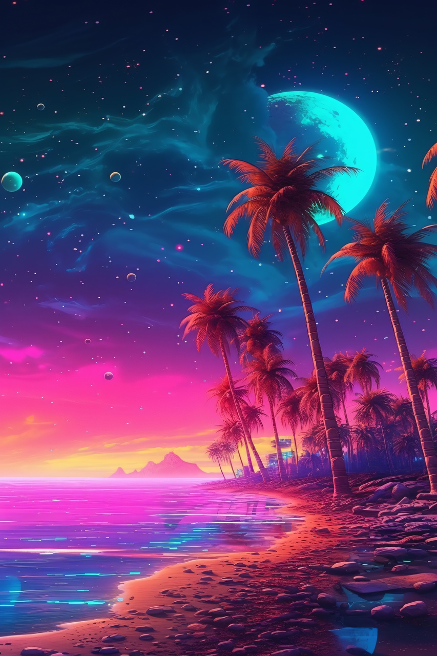 Tablou Canvas: Paradis Neon - Thumbnail 2