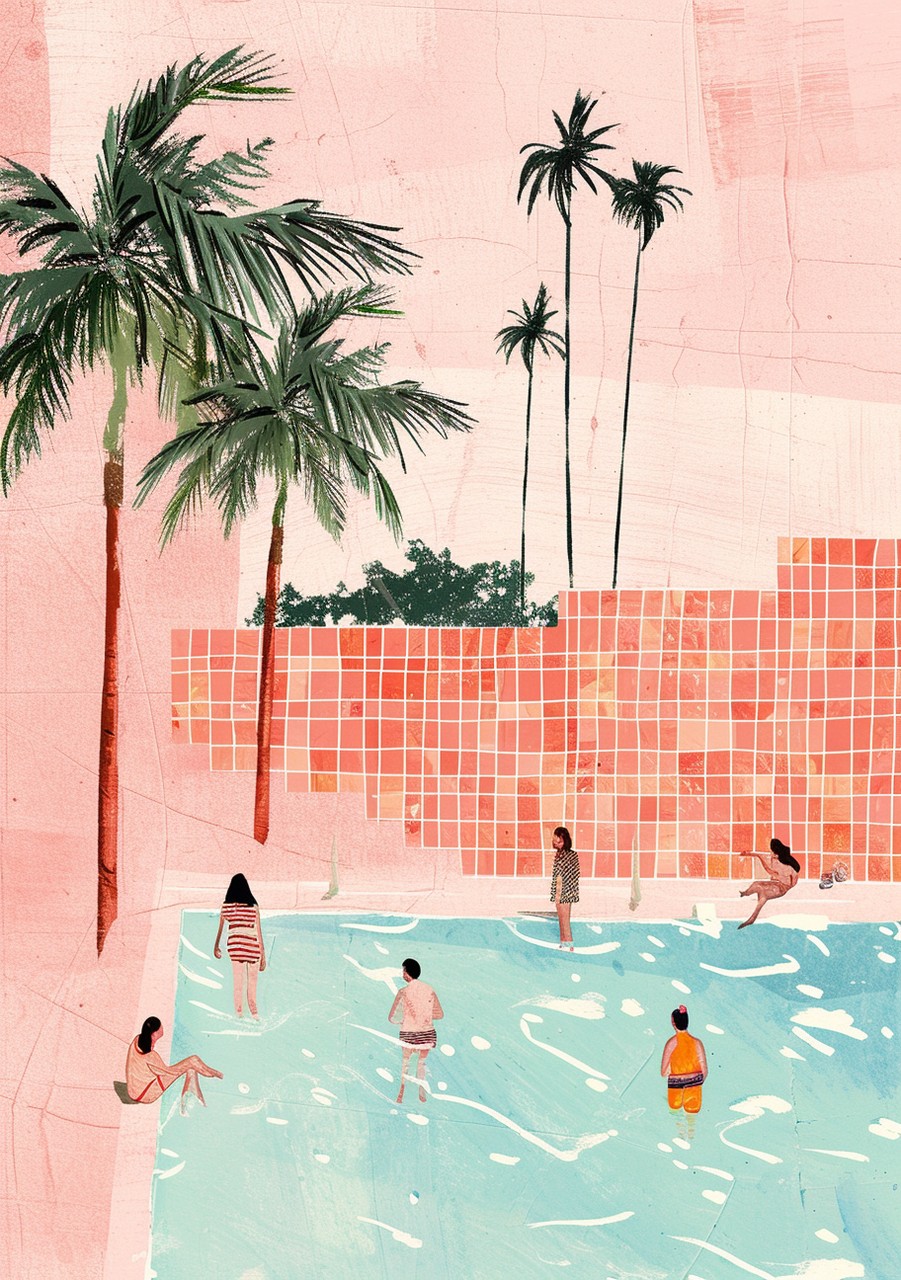 Tablou Canvas: Paradisul de la piscină - Thumbnail 2