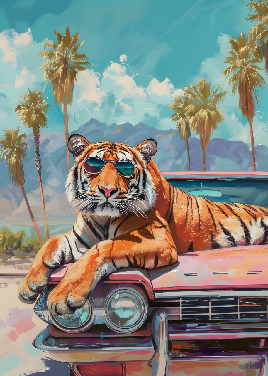 Tablou Canvas: Plimbarea Pisicii Cool - Thumbnail 2