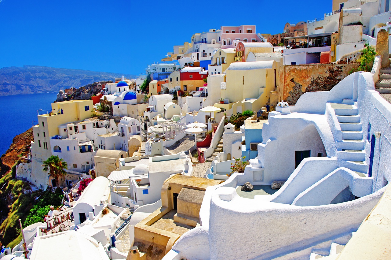 Tablou Canvas: Simetria liniștită a Santorini - Thumbnail 2