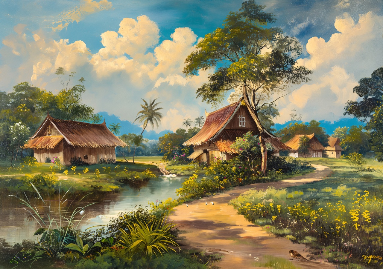 Tablou Canvas: Refugiu liniștit în sat - Thumbnail 2