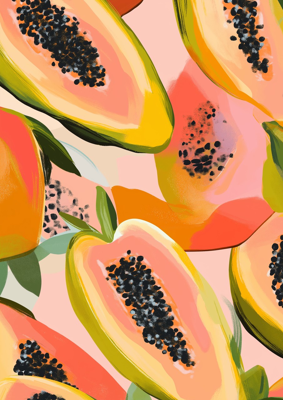 Tablou Canvas: Vis cu Papaya Tropicală - Thumbnail 2