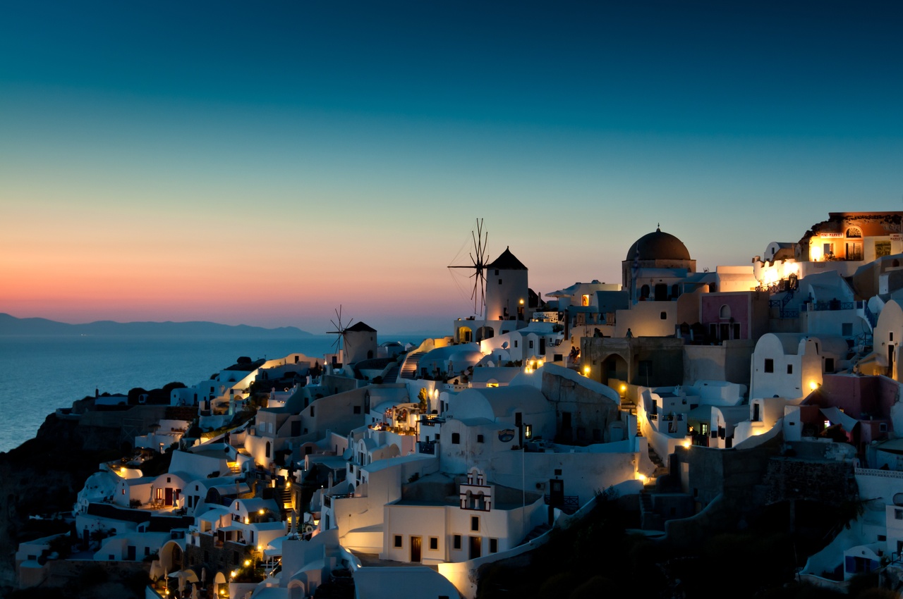 Tablou Canvas: Amurg în Santorini - Thumbnail 2