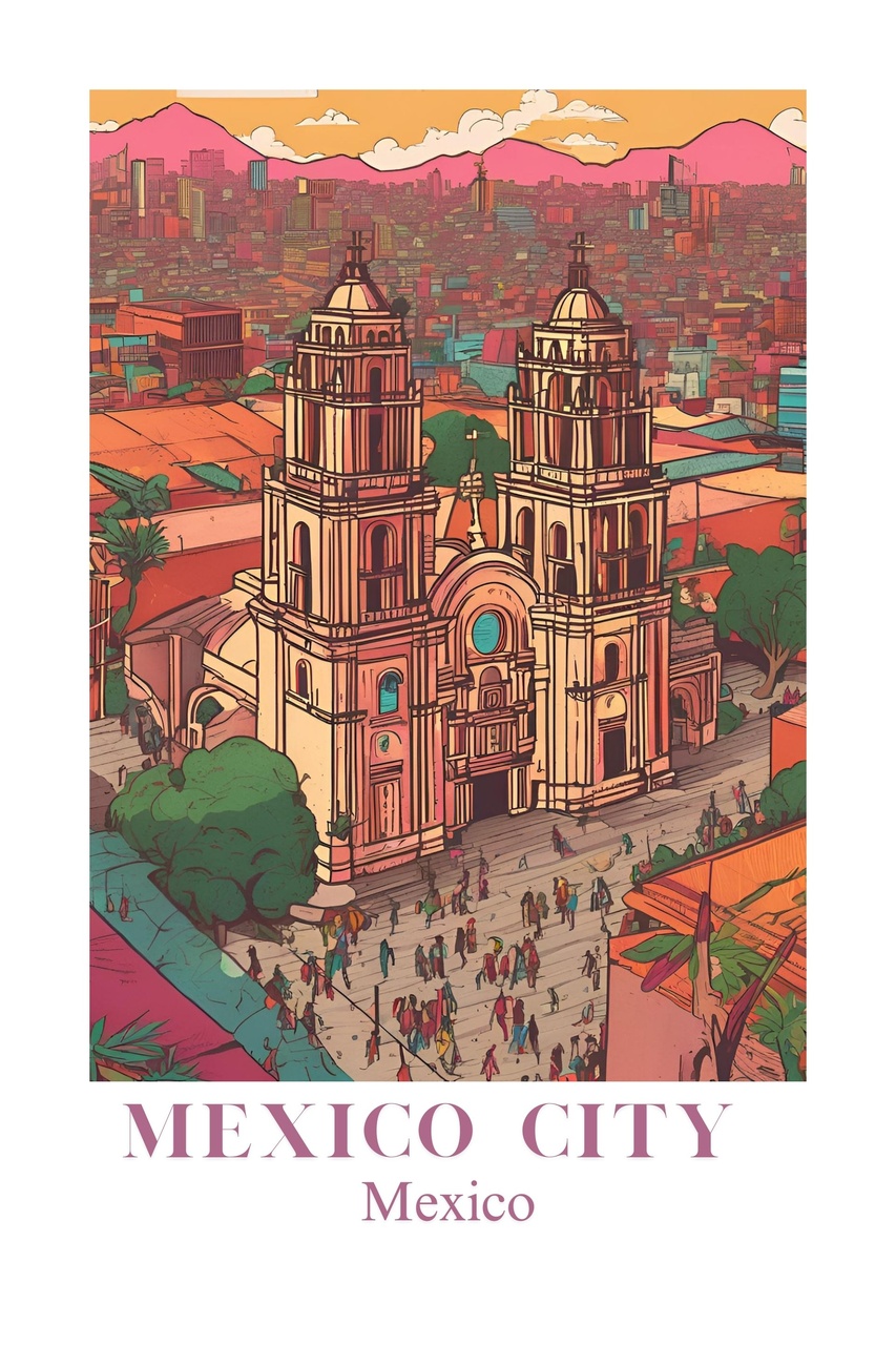 Tablou Canvas: Ecouri vibrante ale orașului Mexico City - Thumbnail 2