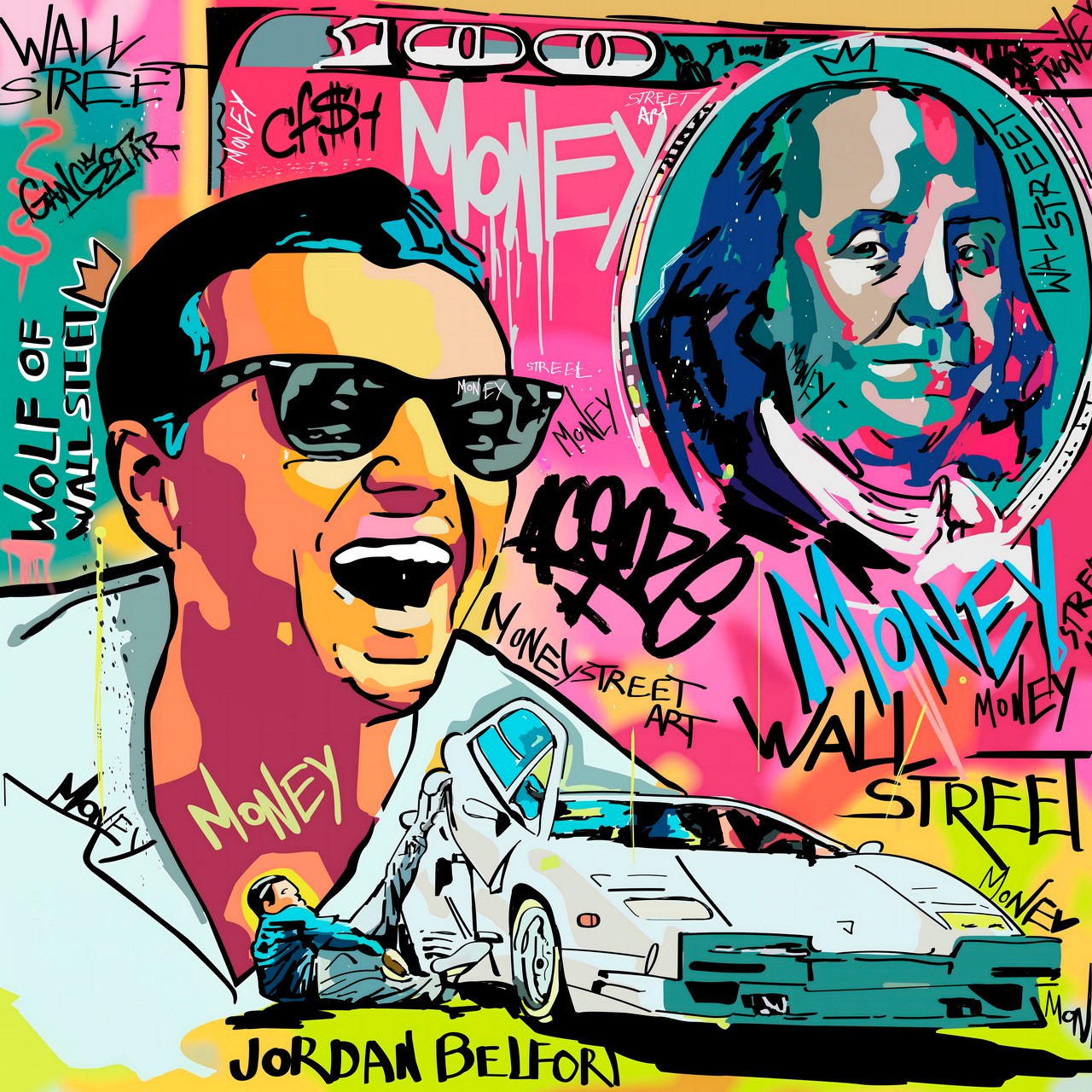 Tablou Canvas: Vibrații Graffiti de pe Wall Street - Thumbnail 2