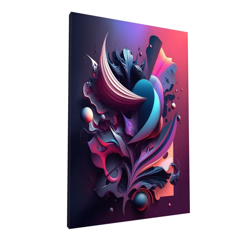 Tablou canvas: Forme Abstracte în Paletă de Roz și Albastru