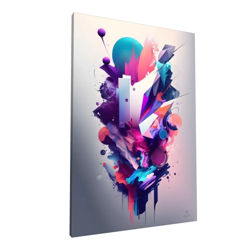 Tablou canvas: Compoziție Geometrică în Culori Vibrante - Image 1