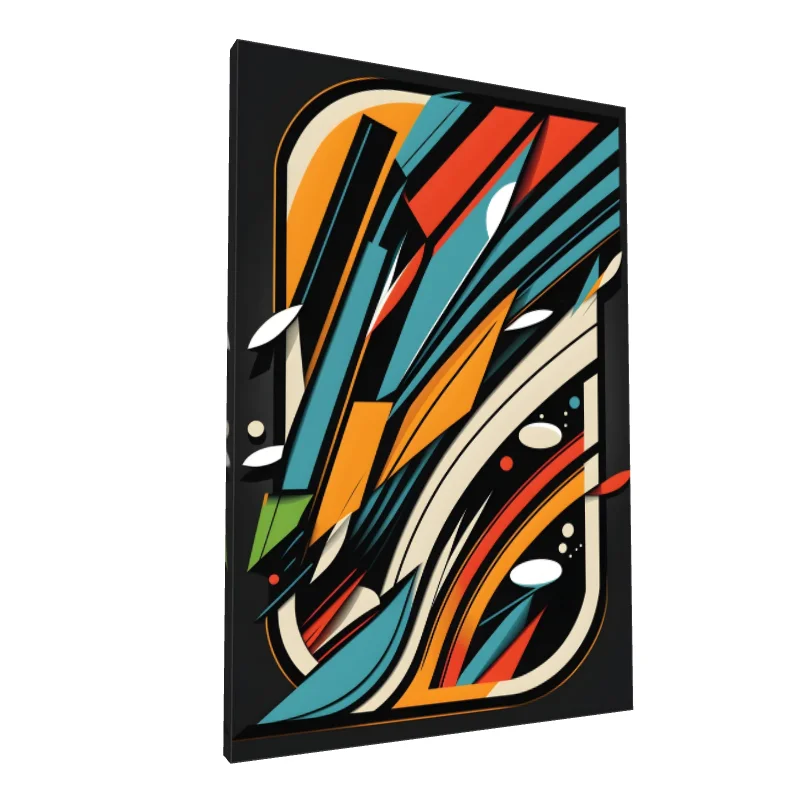 Tablou canvas: Compoziție Geometrică în Culori Vii - Image 1