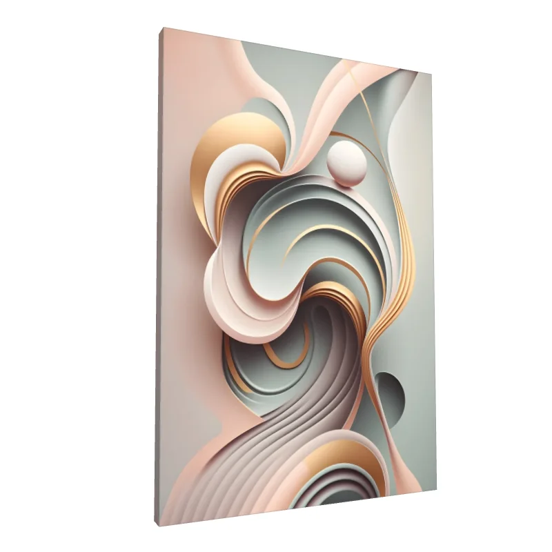 Tablou canvas: Forme Curbe în Tenta Pastel - Image 1