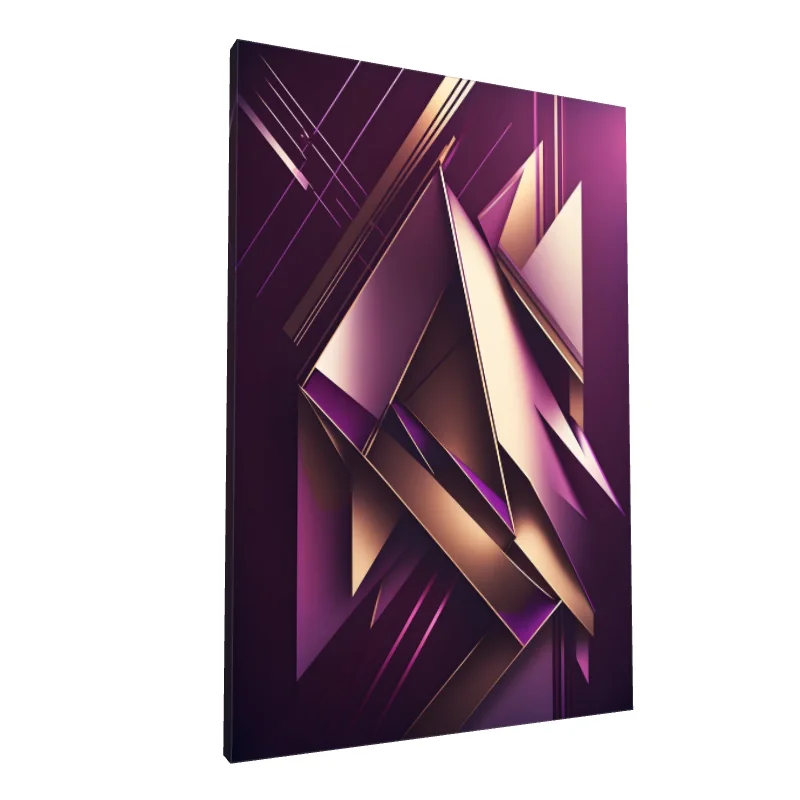 Tablou canvas: Forme Geometrice în Culori Metalice - Image 1