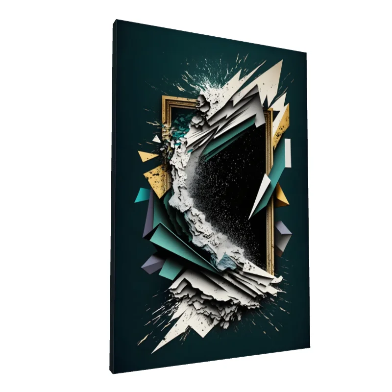 Tablou canvas: Compoziție Dinamică cu Elemente Geometrice - Image 1