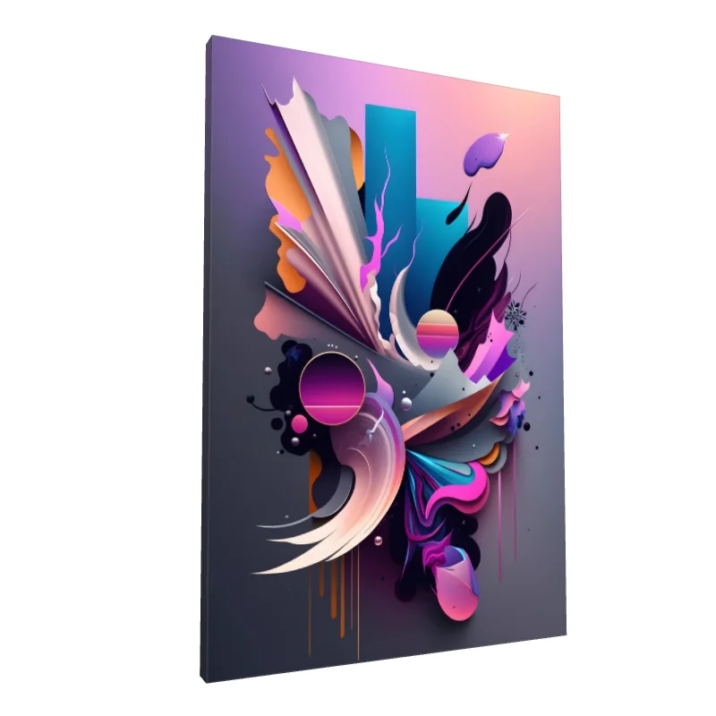 Tablou canvas: Compoziție Abstractă în Tente Vii - Image 1