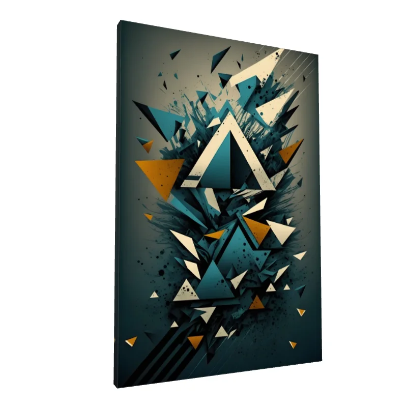 Tablou canvas: Explozie Geometrică în Tonuri de Albastru - Image 1