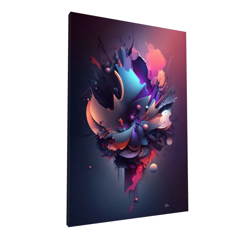 Tablou canvas: Compoziție Abstractă cu Tonuri de Albastru