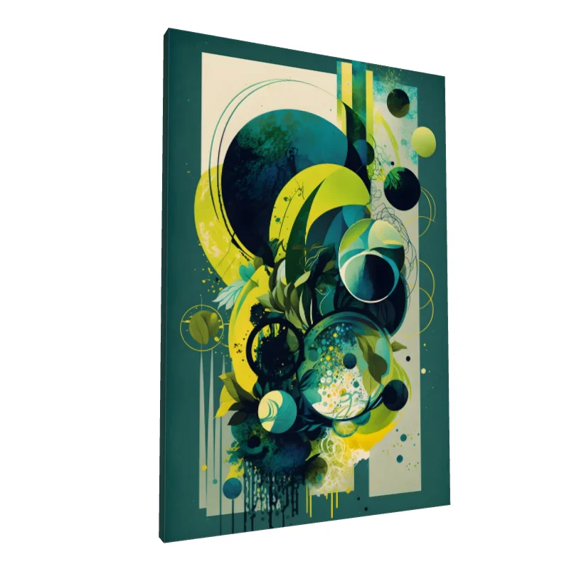 Tablou canvas: Compoziție Abstractă cu Forme Circulare - Image 1