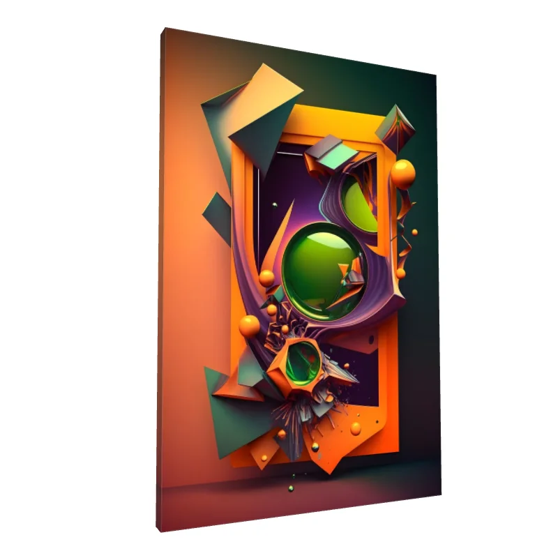 Tablou canvas: Compoziție Abstractă în Tonuri de Portocaliu - Image 1