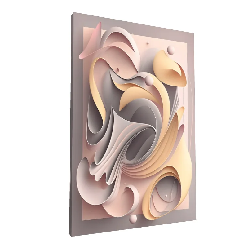 Tablou canvas: Forme Abstracte în Tonuri Pastelate - Image 1