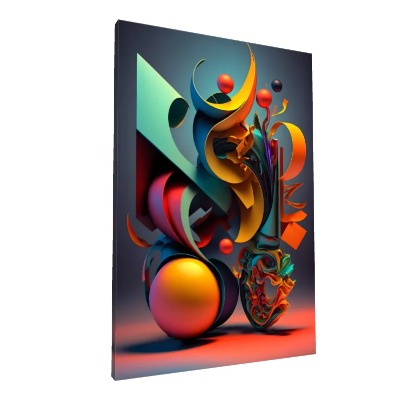 Tablou canvas: Forme abstracte și culori vibrante - Image 1