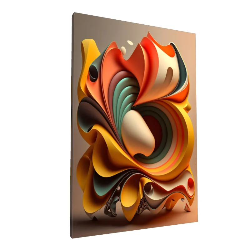 Tablou canvas: Forme Curbe în Tonuri Calde - Image 1