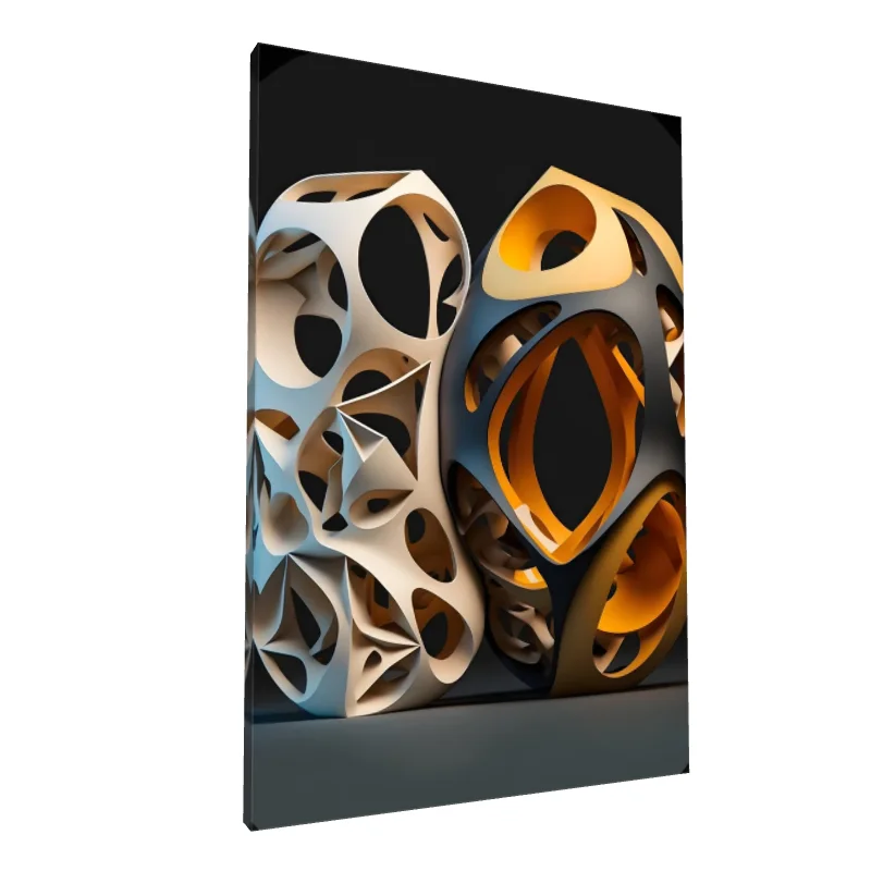 Tablou canvas: Forme Geometrice în Tonuri Calde - Image 1