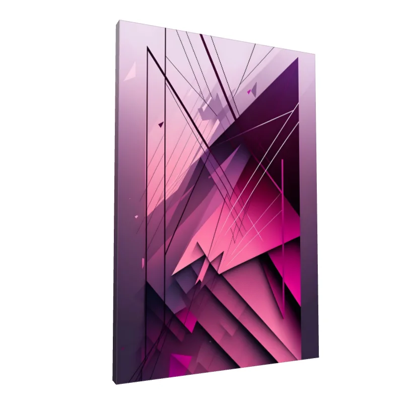 Tablou canvas: Geometrie Abstractă în Tonuri Roz - Image 1