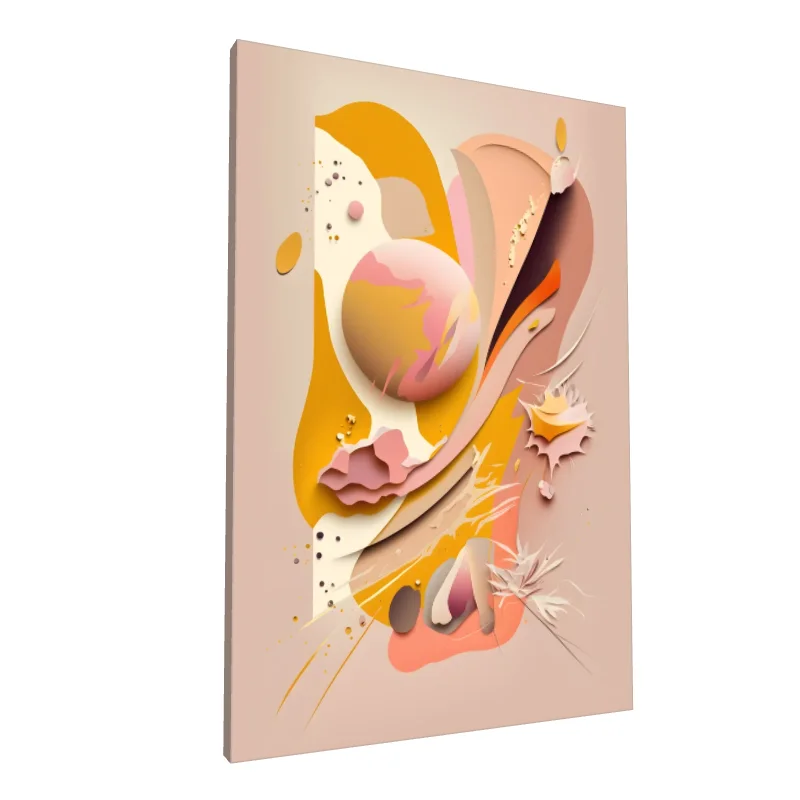 Tablou canvas: Compoziție Abstractă în Tonuri Calde