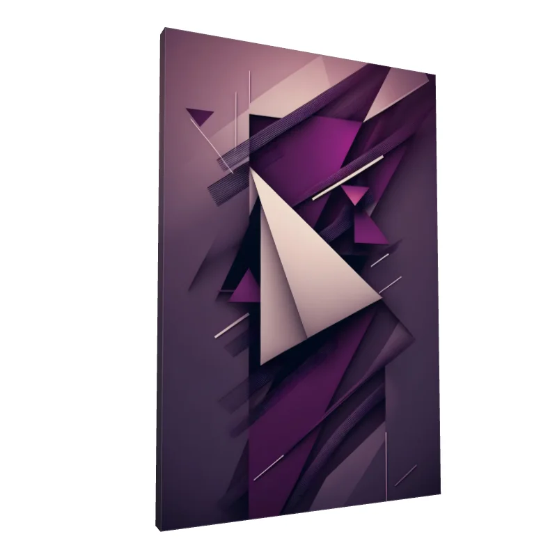 Tablou canvas: Geometrie Dinamică în Tenta Mov