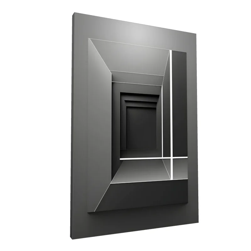 Tablou canvas: Compoziție Geometrică în Tonuri de Gri - Image 1