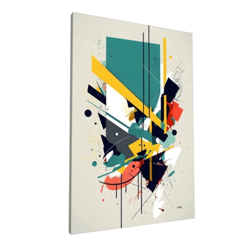 Tablou canvas: Compoziție Geometrică în Culori Vibrante 2 - Image 1