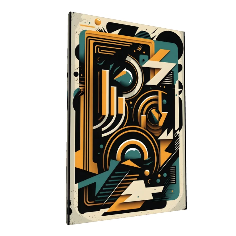 Tablou canvas: Compoziție Geometrică în Tonuri Calde 2