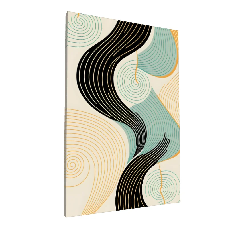 Tablou canvas: Forme Abstractioniste în Tonuri Calde - Image 1