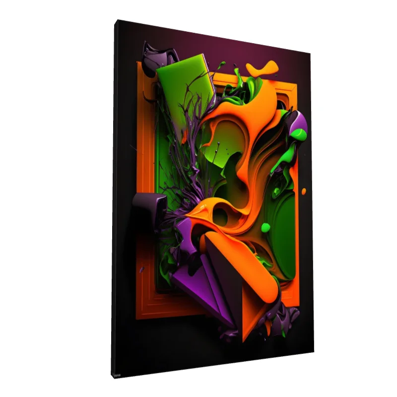 Tablou canvas: Explozie de Culoare în Forme Abstracte