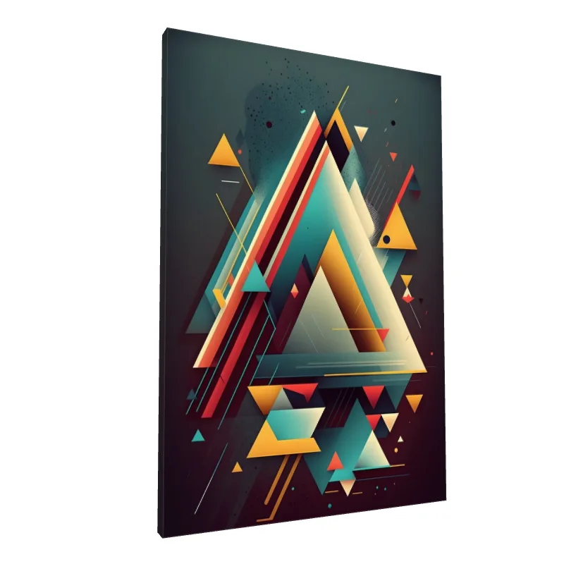 Tablou canvas: Geometrie Triunghiulară în Culori Retro