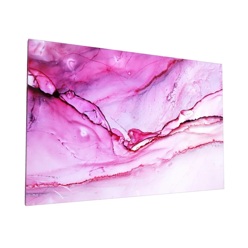 Tablou canvas: Patern Roz Abstract cu Linii Delicate - Image 1