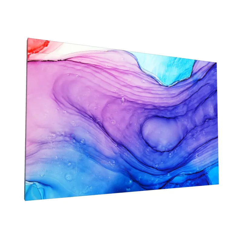 Tablou canvas: Valuri Abstracte în Nuanțe de Mov și Albastru - Image 1