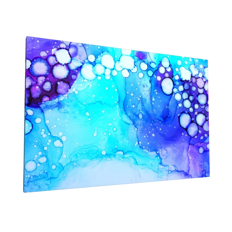 Tablou canvas: Culori Violete și Albastre în Abstracție