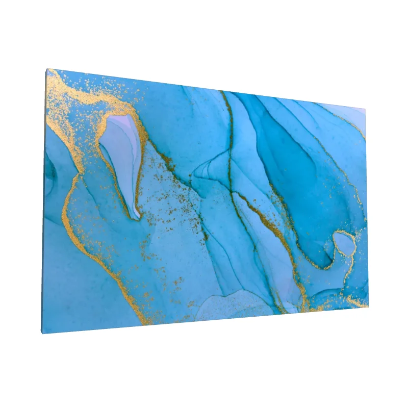 Tablou canvas: Auriu pe Albastru Fluid