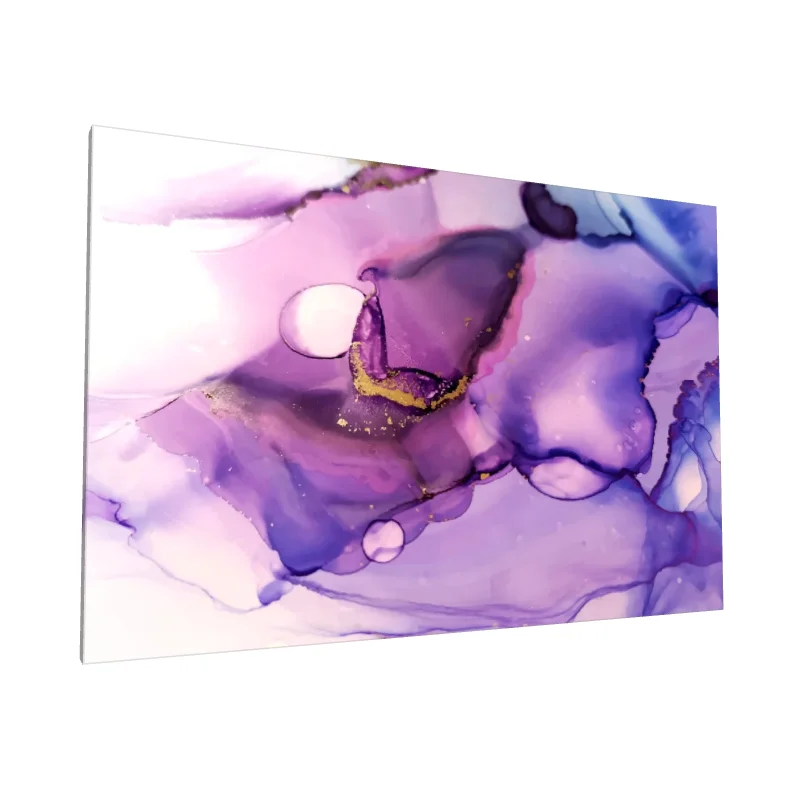 Tablou canvas: Vârtej Violet cu Accente Aurii - Image 1