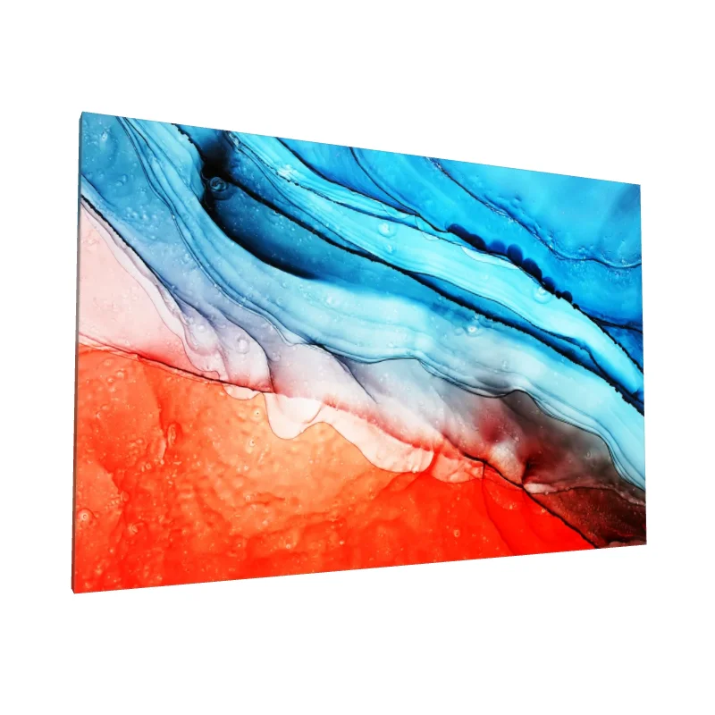 Tablou canvas: Flux de Culori Albastru și Roșu