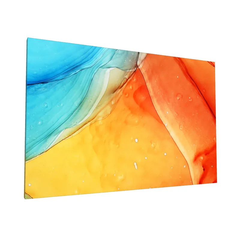 Tablou canvas: Culori Fluide în Trecere de la Albastru la Portocaliu