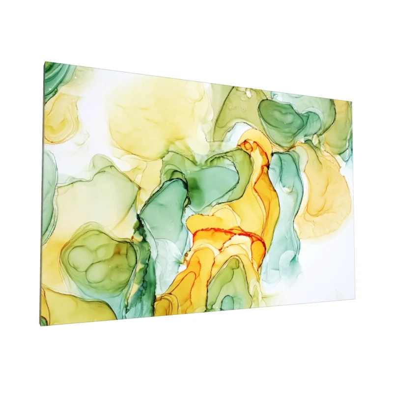 Tablou canvas: Culori Organice în Tonuri de Verde și Galben