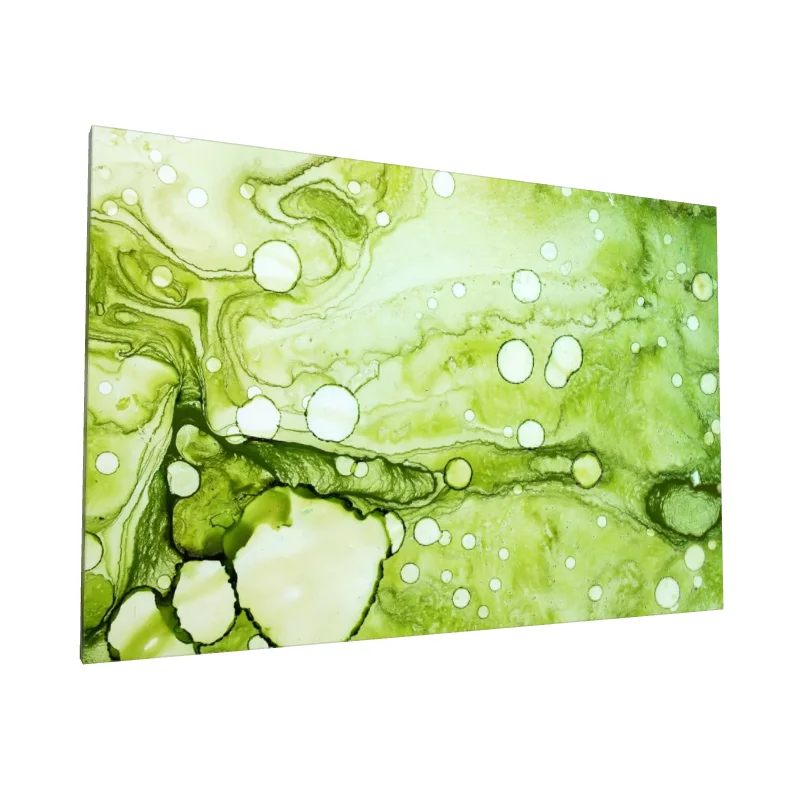 Tablou canvas: Compoziție Abstractă Verde cu Cercuri - Image 1