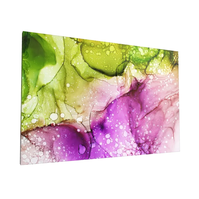 Tablou canvas: Explozie de Culoare Verde și Mov