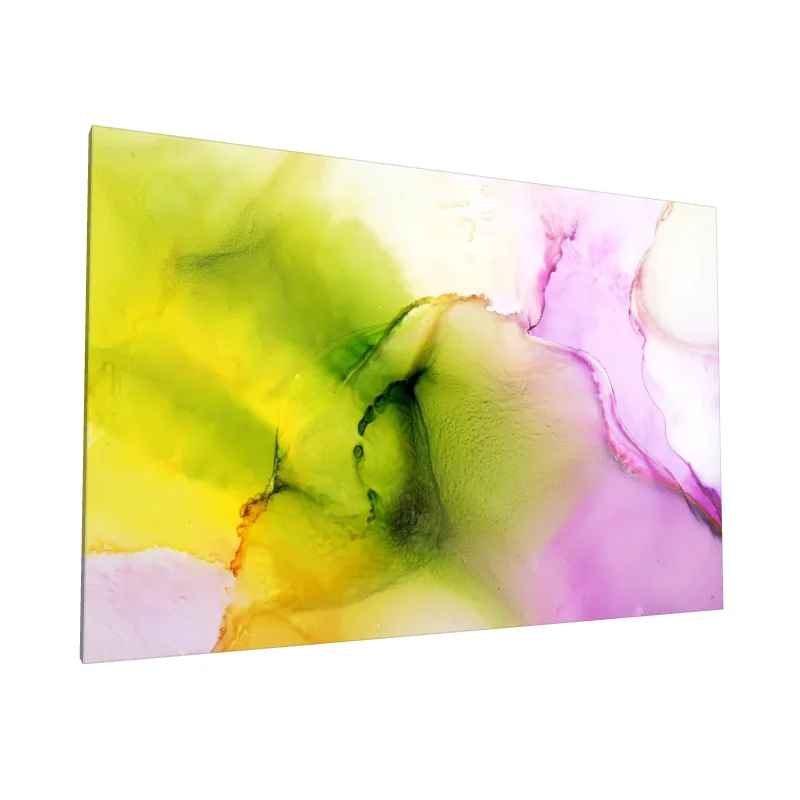 Tablou canvas: Pata de Culoare în Verde și Mov