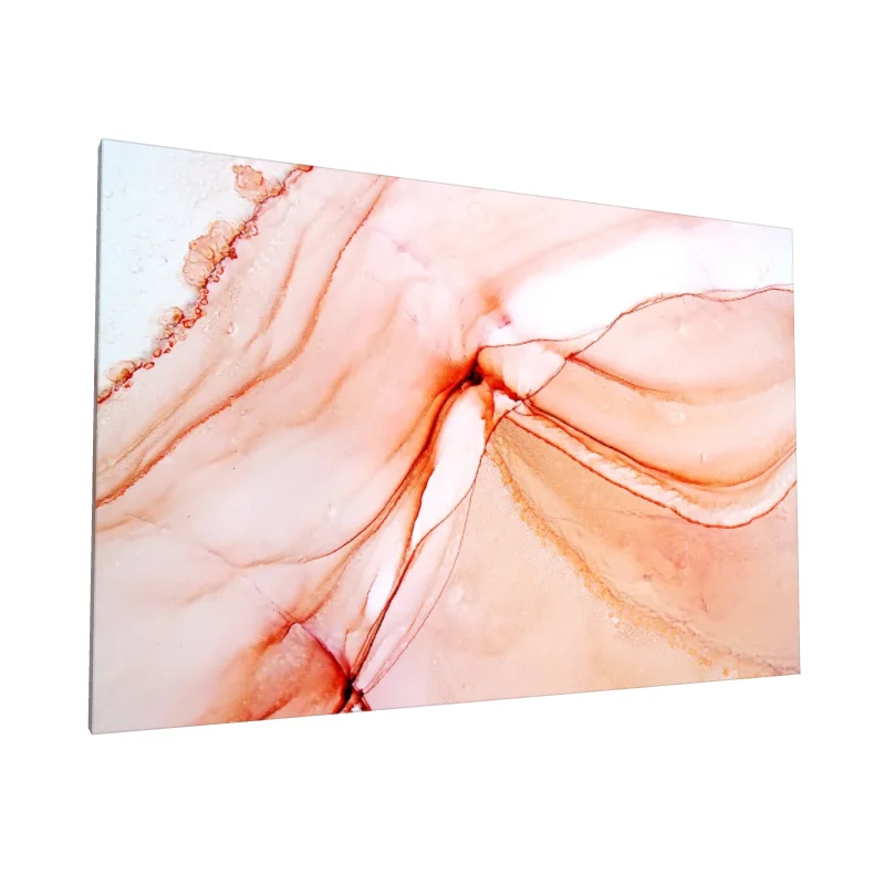 Tablou canvas: Compoziție Fluidă în Nuante de Portocaliu