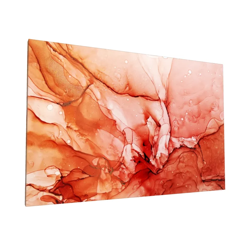 Tablou canvas: Compoziție Fluidă în Nuanțe de Roșu - Image 1