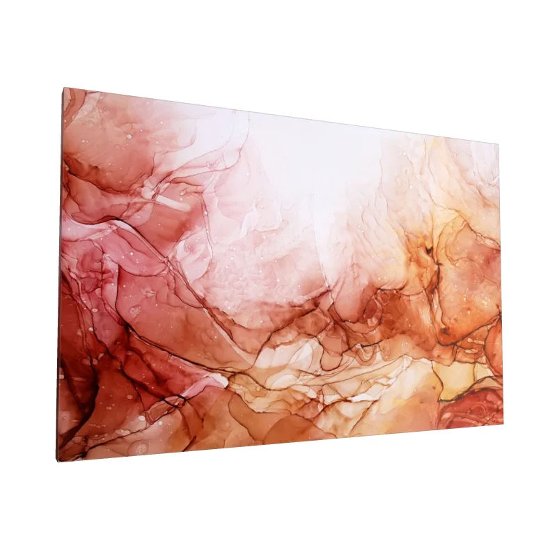 Tablou canvas: Texturi Abstracte în Tonuri de Roz și Portocaliu